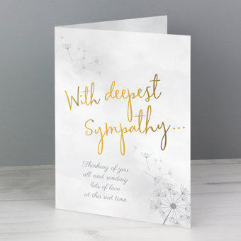 Personalised Deepest Sympathy Card Personalised Deepest Sympathy Card