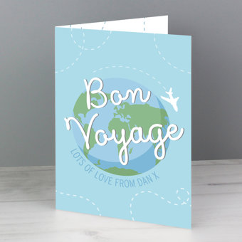 Personalised Bon Voyage Card Personalised Bon Voyage Card