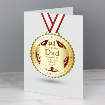 Personalised Number 1 Medal Card Personalised Number 1 Medal Card