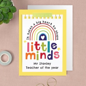 Personalised Shape Little Minds Thank You Card Personalised Shape Little Minds Thank You Card