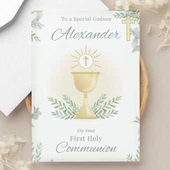 Personalised First Holy Communion Card Personalised First Holy Communion Card