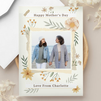 Personalised Wild Flowers Photo Upload Card Personalised Wild Flowers Photo Upload Card