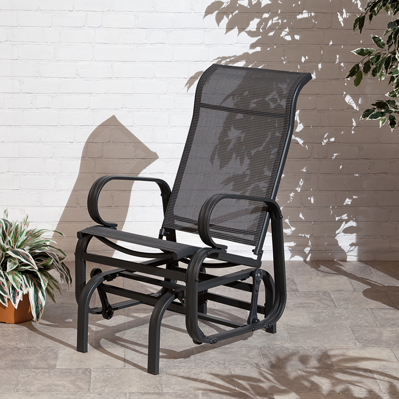 Havana Charcoal Garden/Patio Garden Single Glider Chair