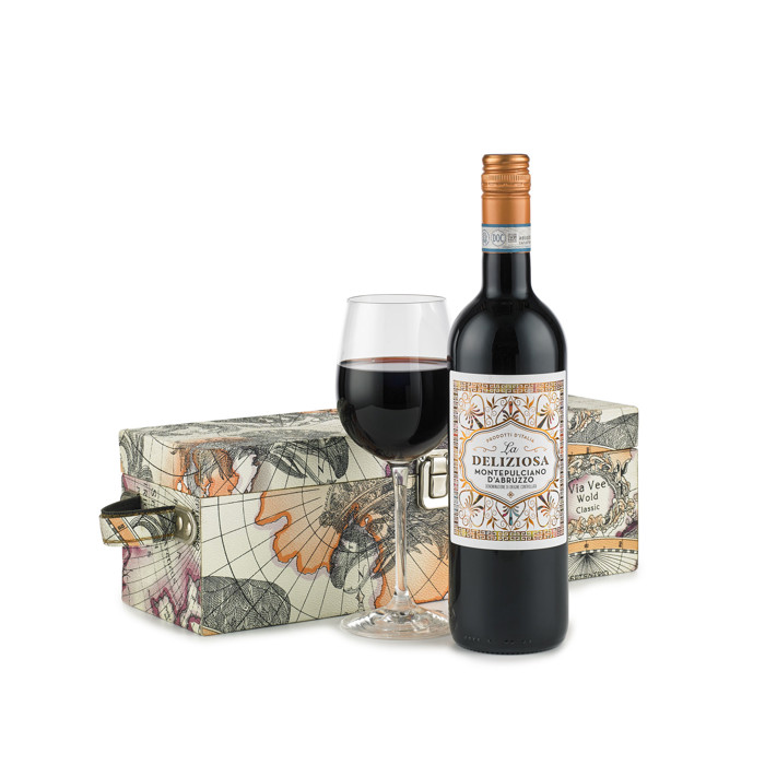 Italian Red Wine In A Presentation Gift Box