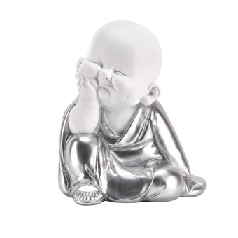 HESTIA® White & Silver Kneeling Buddha HESTIA® White & Silver Kneeling Buddha
