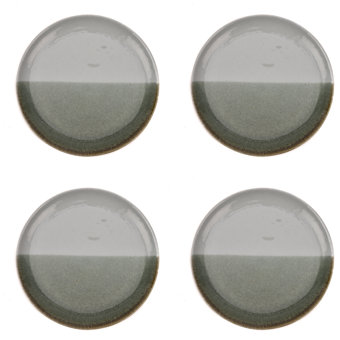 Hestia Set of 4 Reactive Glaze Grey Dining Side Plates 18cm Hestia Set of 4 Reactive Glaze Grey Dining Side Plates 18cm