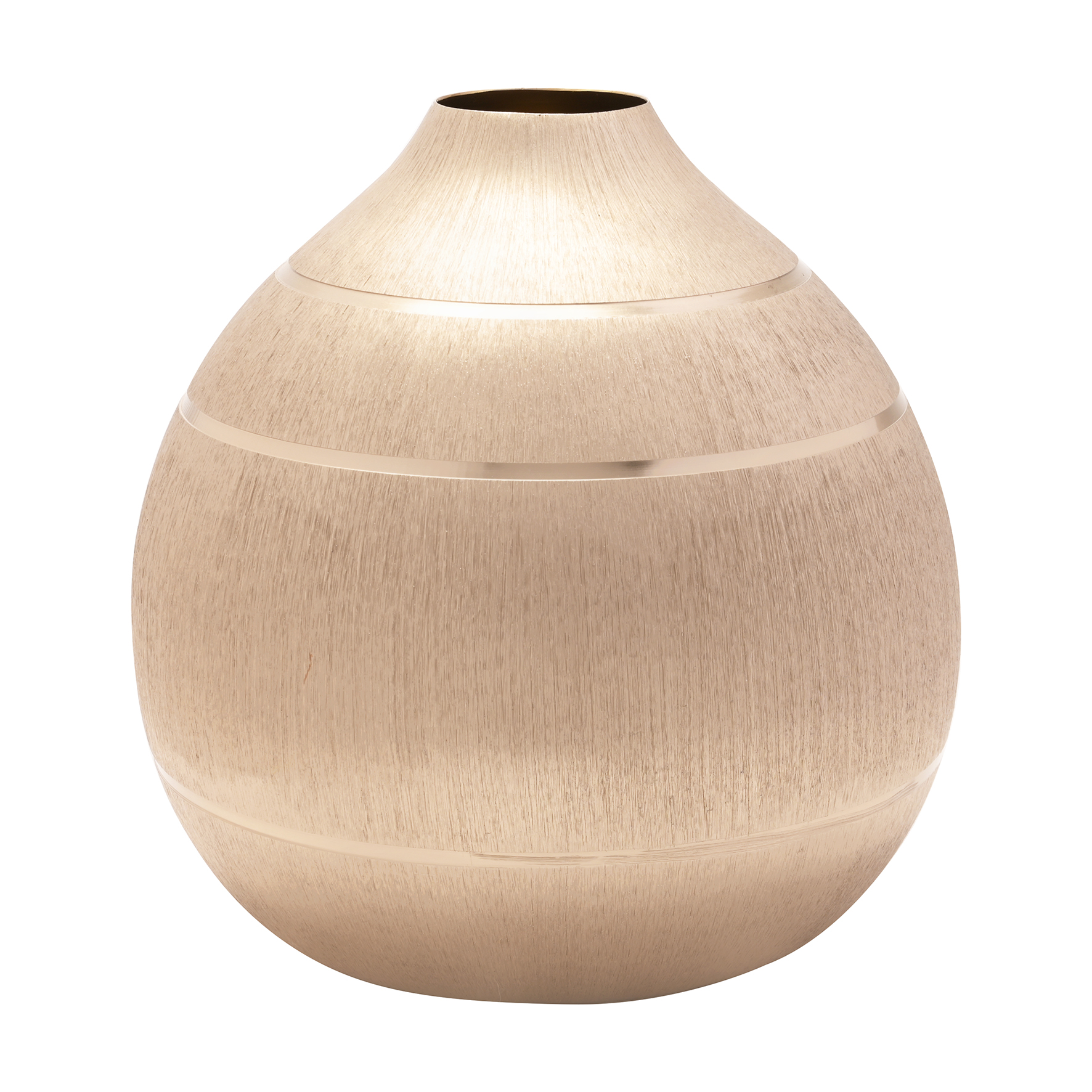Hestia Large Round Gold Vase
