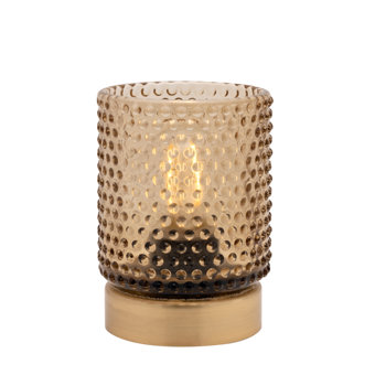 Amber Glass Cup with LED Bulb Light Amber Glass Cup with LED Bulb Light