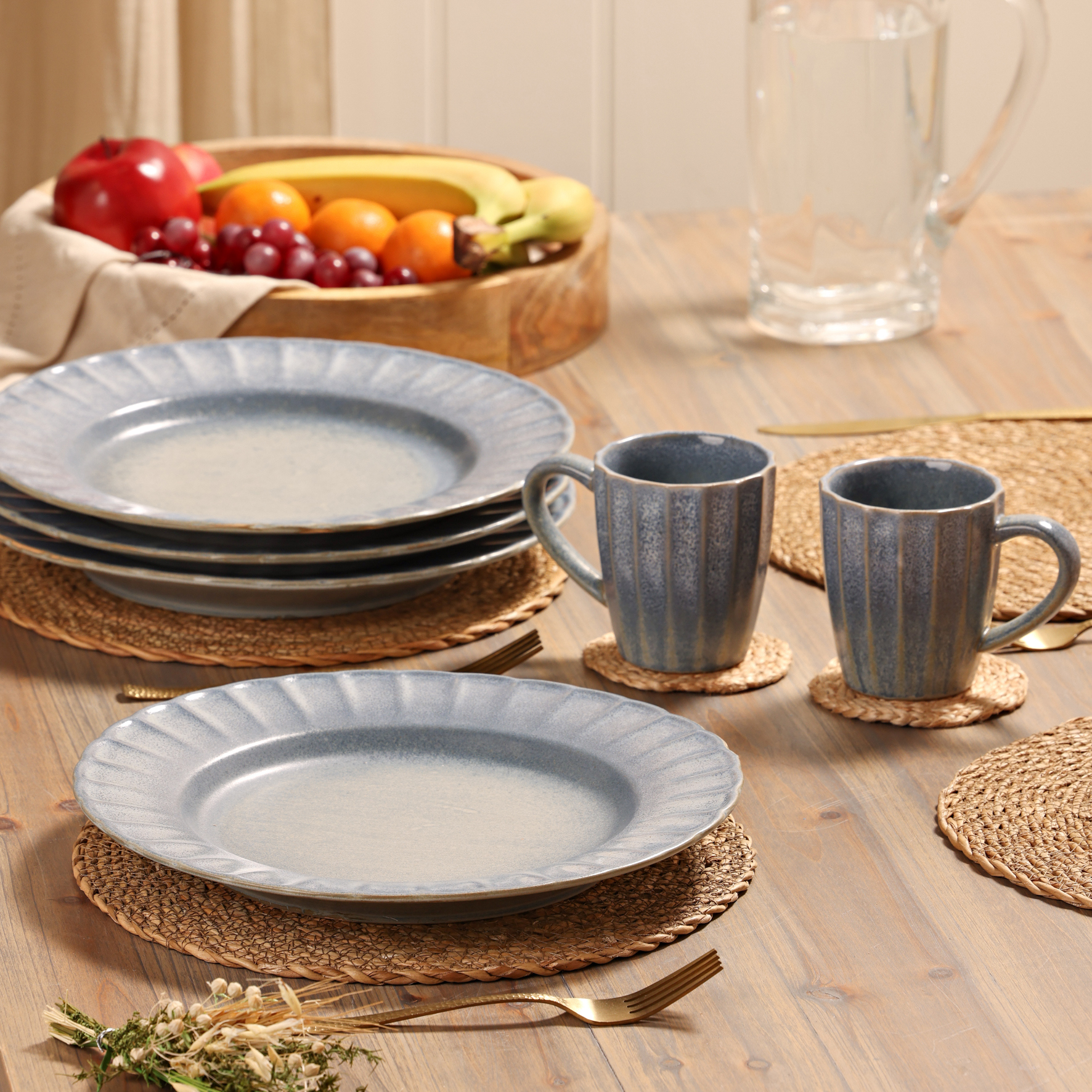  Hestia Set of 4 Glazed Stoneware Large ...
