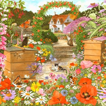 House of Puzzles Bee Happy 1000 Piece Jigsaw Puzzle House of Puzzles Bee Happy 1000 Piece Jigsaw Puzzle
