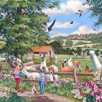 House of Puzzles Llama Mamas 1000 Piece Jigsaw Puzzle House of Puzzles Llama Mamas 1000 Piece Jigsaw Puzzle