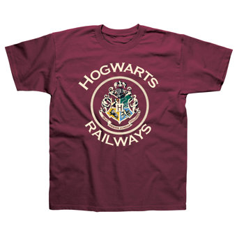 Children's Harry Potter Hogwarts Railways Maroon T-Shirt Children's Harry Potter Hogwarts Railways Maroon T-Shirt