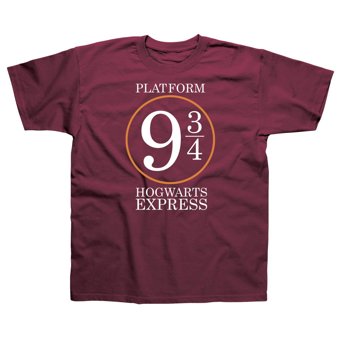 Children's Harry Potter Platform 93/4 Maroon T-Shirt Children's Harry Potter Platform 93/4 Maroon T-Shirt