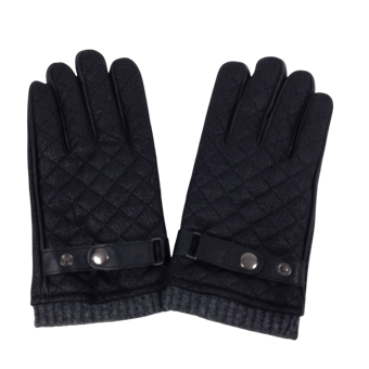 Men's Black Leather Gloves  Men's Black Leather Gloves