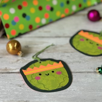 Brussels Sprouts Design Christmas Gift Tags Pack of 8 Brussels Sprouts Design Christmas Gift Tags Pack of 8