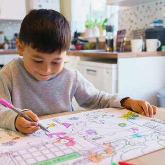 Eat Sleep Doodle Children's Colour In And Wash Out Jemima Puddle-Duck Placemat To Go And Fabric Pens Eat Sleep Doodle Children's Colour In And Wash Out Jemima Puddle-Duck Placemat To Go And Fabric Pens