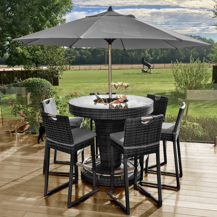 Maze Rattan Oxford Outdoor/Garden Bar Set With Ice Bucket, Table