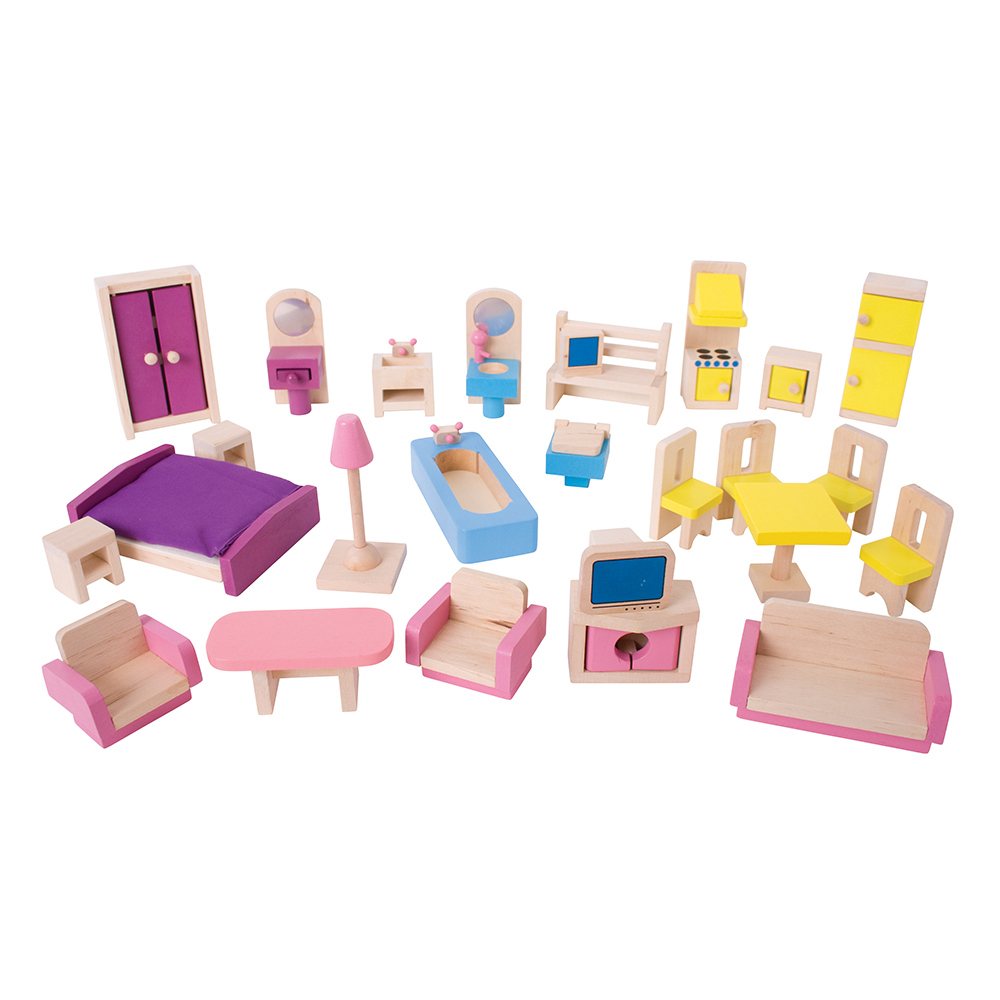 Bigjigs Dolls Wooden Furniture Set