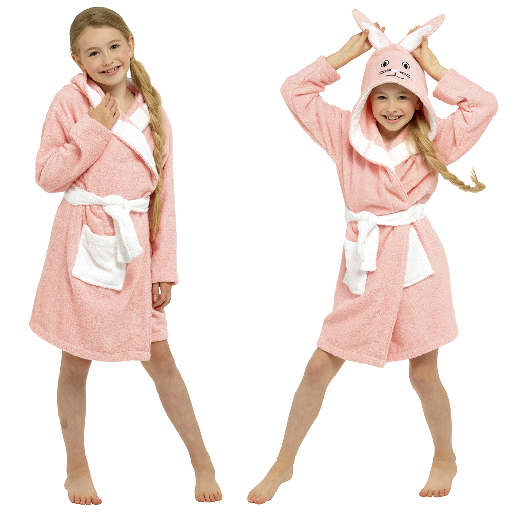 Girls towelling outlet bathrobe