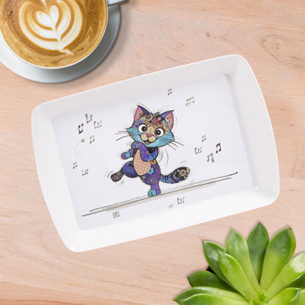 Bug Art Keira Kitten Melamine Snack Tray Bug Art Keira Kitten Melamine Snack Tray