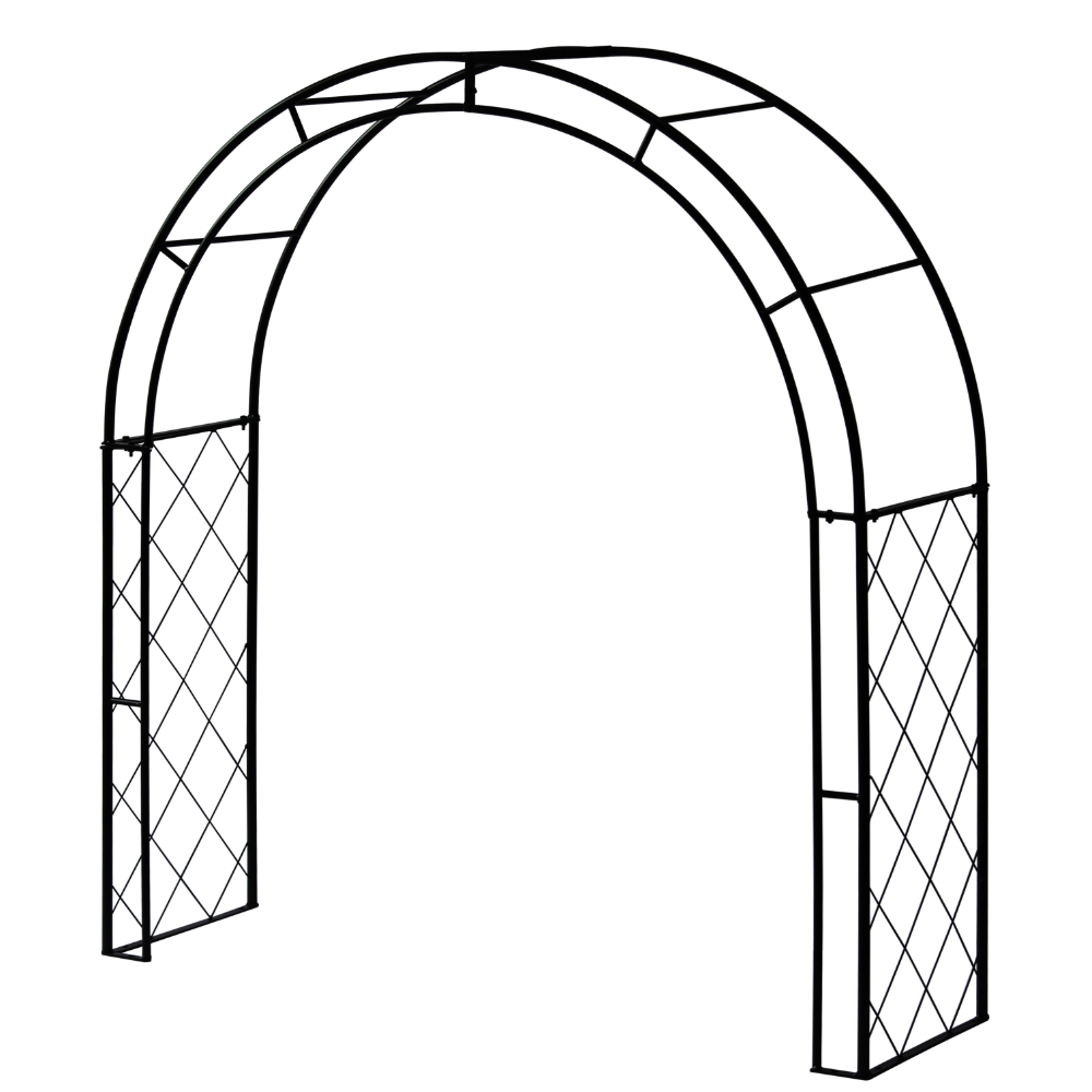 Vegtrug Metal Decorative Black Garden Archway for Supporting Climbing Plants