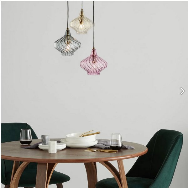 Made.Com Kaleido Cluster Pink Pendant Li...