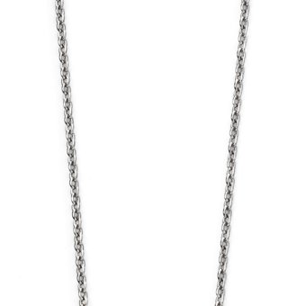 Sterling Silver Pave Cubic Zirconia Open Circle Necklace Sterling Silver Pave Cubic Zirconia Open Circle Necklace