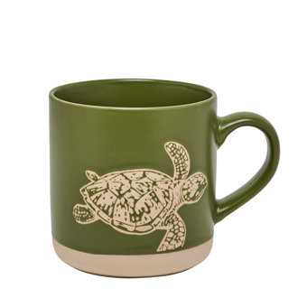 Naturecraft Turtle Ceramic Wax Resistant Mug  Naturecraft Turtle Ceramic Wax Resistant Mug