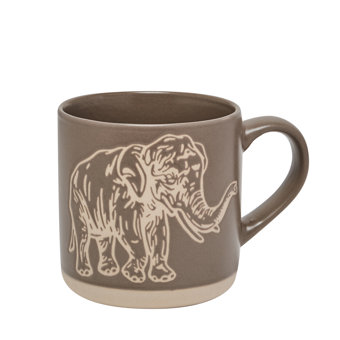 Naturecraft Elephant Ceramic Wax Resistant Mug  Naturecraft Elephant Ceramic Wax Resistant Mug