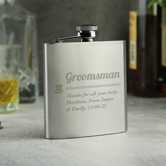 Personalised Wedding Groomsman Hip flask Personalised Wedding Groomsman Hip flask