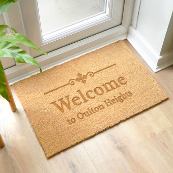 Personalised Ornate Rectangle Indoor Doormat Personalised Ornate Rectangle Indoor Doormat
