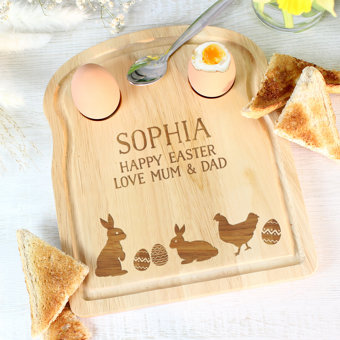 Personalised Spring Egg & Toast Board Personalised Spring Egg & Toast Board