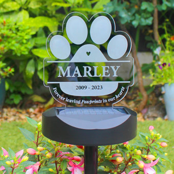 Personalised Pet Memorial Outdoor Solar Light Personalised Pet Memorial Outdoor Solar Light