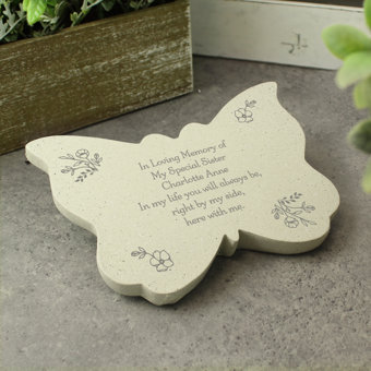 Personalised Floral Memorial Resin Butterfly Personalised Floral Memorial Resin Butterfly