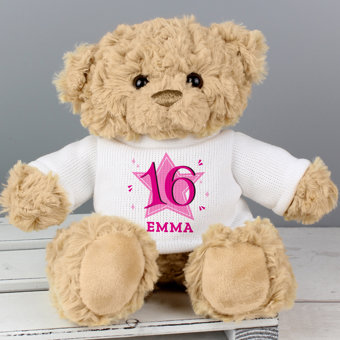 Personalised Pink Big Age Teddy Bear Personalised Pink Big Age Teddy Bear