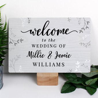 Personalised Welcome Metal Sign Wedding Gift Personalised Welcome Metal Sign Wedding Gift
