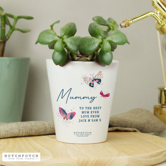 Personalised Hotchpotch Butterfly Plant Pot Personalised Hotchpotch Butterfly Plant Pot