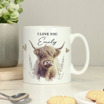 Personalised Highland Cow Mug Personalised Highland Cow Mug
