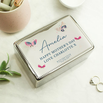 Personalised Hotchpotch Butterfly Rectangular Jewellery Box Personalised Hotchpotch Butterfly Rectangular Jewellery Box