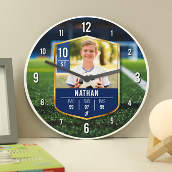 Personalised Football Photo Upload Childrens Clock Personalised Football Photo Upload Childrens Clock