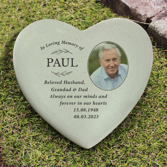 Personalised In Loving Memory Photo Upload Memorial Resin Heart Personalised In Loving Memory Photo Upload Memorial Resin Heart