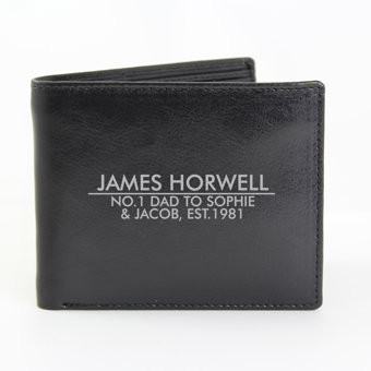 Personalised Classic Leather Wallet Personalised Classic Leather Wallet
