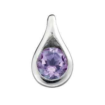 Sterling Silver Amethyst Teardrop Necklace Sterling Silver Amethyst Teardrop Necklace