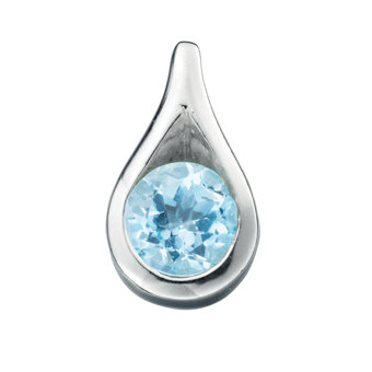 Sterling Silver Blue Topaz Teardrop Necklace Sterling Silver Blue Topaz Teardrop Necklace
