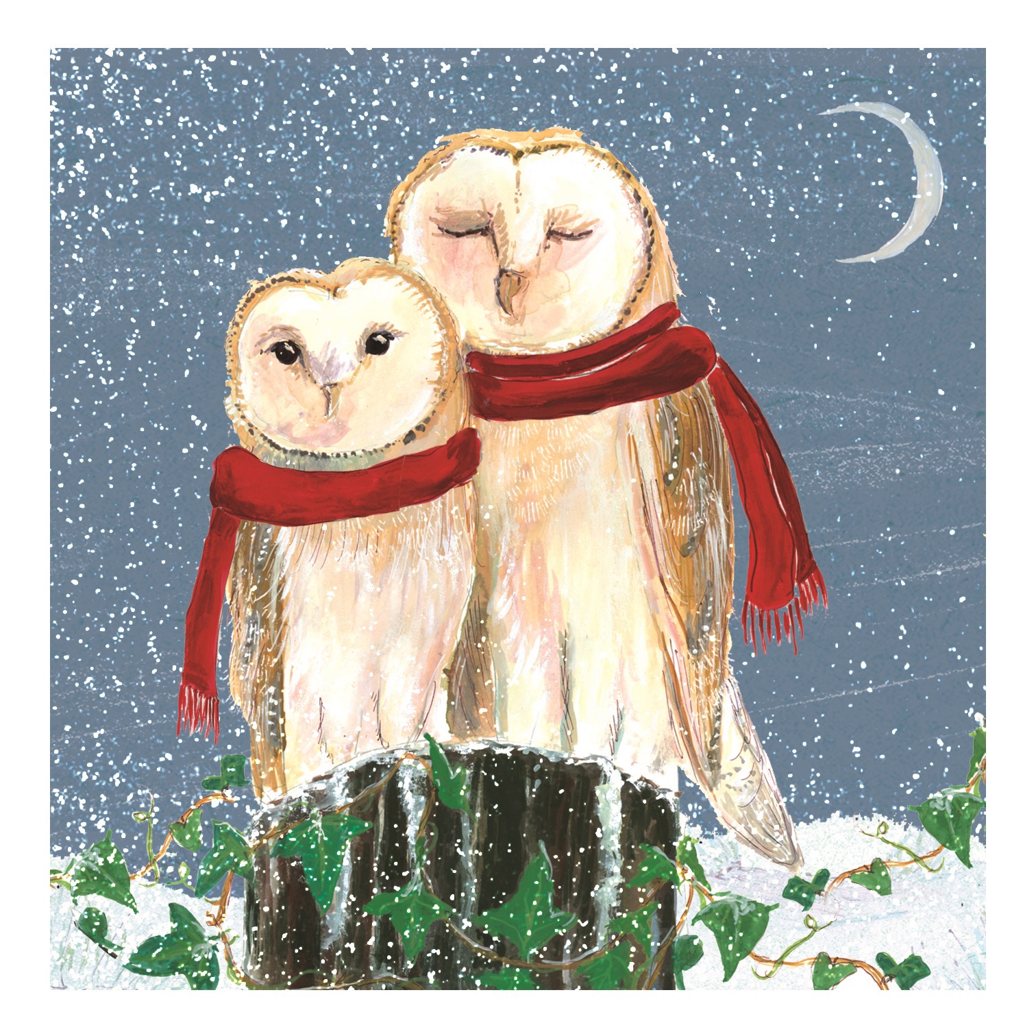 Prama Charity Christmas Cards – 'Woolly Blankets' Festive Pigs – 10 Pack With Envelopes