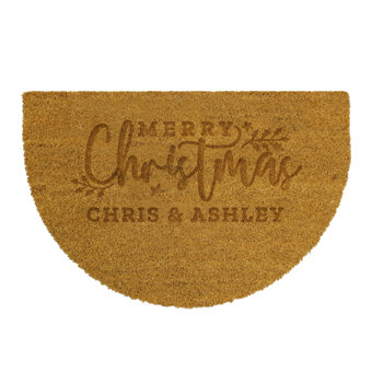 Personalised Christmas Half Moon Indoor Doormat Personalised Christmas Half Moon Indoor Doormat
