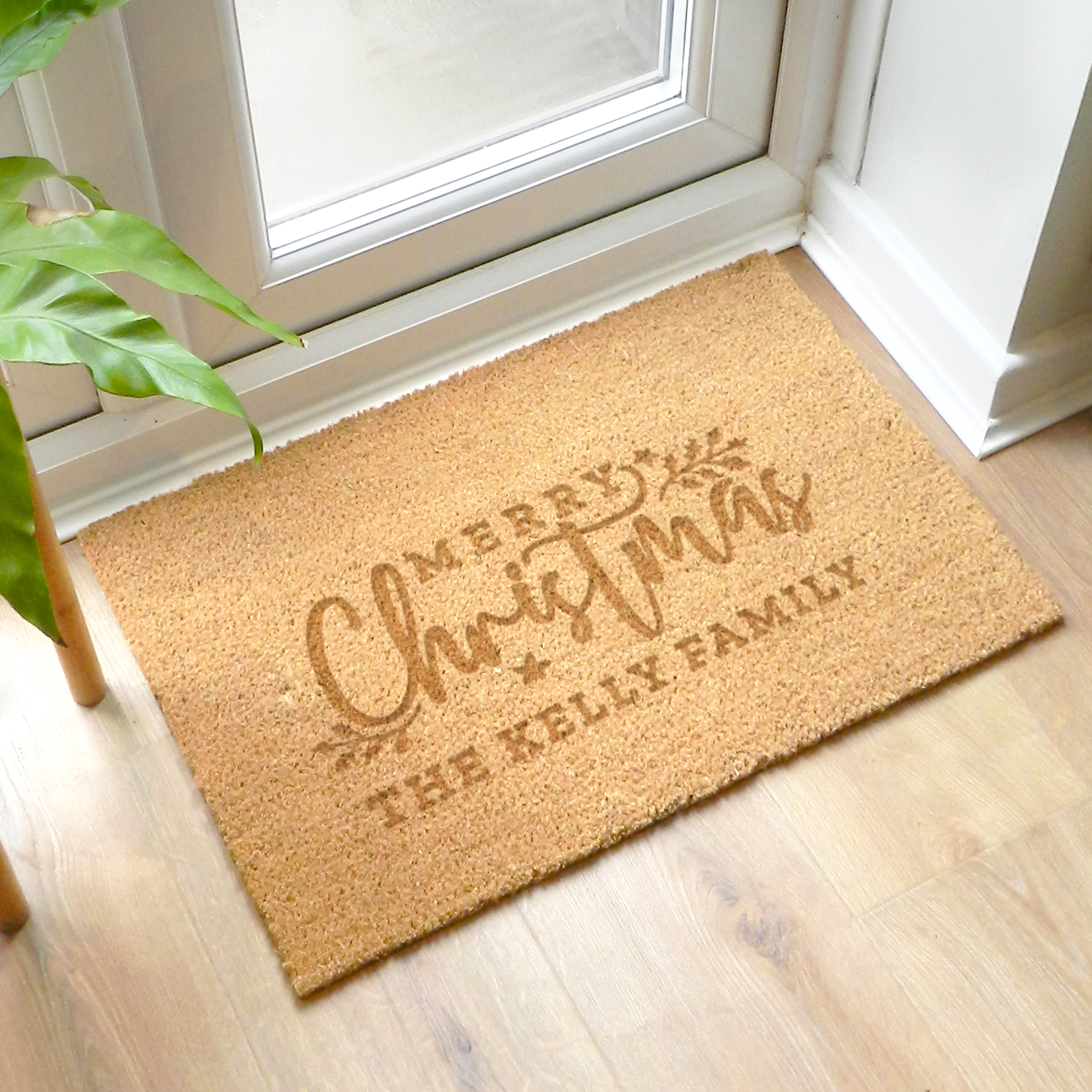 Personalised Christmas Rectangular Indoor Doormat 2