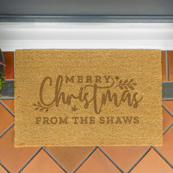 Personalised Christmas Rectangular Indoor Doormat 3