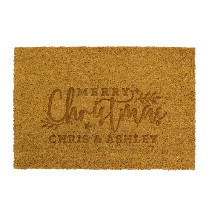 Personalised Christmas Rectangular Indoor Doormat