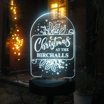 Personalised Family Christmas Outdoor Solar Light Personalised Family Christmas Outdoor Solar Light